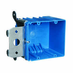 Carlon 3-5/8 in. Rectangle 2 gang Outlet Box Blue PVC 2 Gang