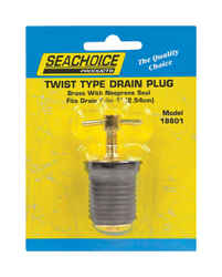 Seachoice 6.8 in. L x 1 in. W Drain Plug 1 pc. Brass