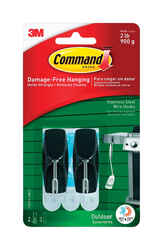 3M Command Medium Plastic Hook 2-1/6 in. L 2 pk