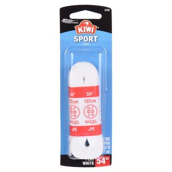 Kiwi Sport 54 in. White Shoe Laces