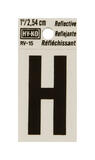 Hy-Ko 1 in. Vinyl Black H Self-Adhesive Letter Reflective