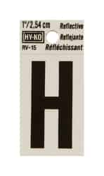 Hy-Ko 1 in. Vinyl Black H Self-Adhesive Letter Reflective