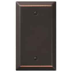 Amerelle Century Aged Bronze Bronze 1 gang Stamped Steel Blank Wall Plate 1 pk