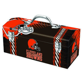 Sainty International 16.25 in. Steel 7.1 in. W x 7.75 in. H Cleveland Browns Art Deco Tool Box