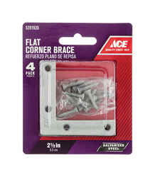 Ace 2-1/2 in. H x 3.75 in. W x 2-1/2 in. D Flat Corner Brace Steel