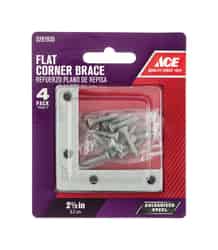 Ace 2-1/2 in. H x 3.75 in. W x 2-1/2 in. D Flat Corner Brace Steel