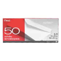 Mead 9.5 in. W x 4.12 in. L White Envelopes No. 10 50 pk