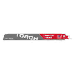 Milwaukee TORCH 9 in. L x 1 in. W Thick Metal Reciprocating Saw Blade 1 pk 7 TPI Carbide