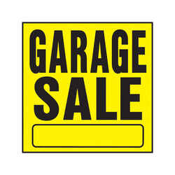 Hy-Ko English 11 in. H x 11 in. W Sign Garage Sale Plastic