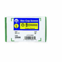 HILLMAN 3/4 in. Dia. x 5 in. L Heat Treated Yellow Dichromate Hex Head Cap Screw 20 box