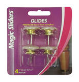 Magic Sliders Steel Slide Glides Round 1 in. W x 1 in. L 4 pk