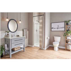 Delta Bathing System Classic 74 in. H x 36 in. W x 36 in. L White Three Piece Reversible Rectan