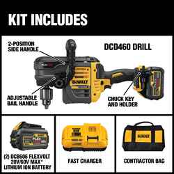 DeWalt Flex Volt 60 volt Brushless Cordless VSR Stud and Joist Drill Kit 1/2 in. 1250 rpm