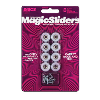 Magic Sliders Plastic Floor Slide Round 3/4 in. W x 3/4 in. L 8 pk Gray