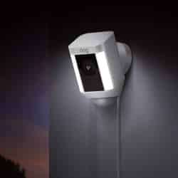 Ring Hardwired Outdoor White Wi-Fi Security Camera