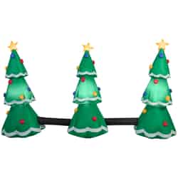 Gemmy 3-Tree Light Show Christmas Inflatable Fabric 1 Multicolored
