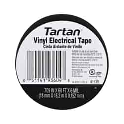 3M Tartan 11/16 in. W x 60 ft. L Black Electrical Tape Vinyl