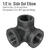 Pipe Decor 1/2 in. FPT 1/2 in. Dia. x 2-1/4 in. L FPT Malleable Iron Side Outlet Elbow No