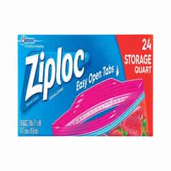 Ziploc 1 qt Clear Food Storage Bag 24 pk
