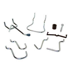 Crawford Silver Steel Peg Hooks 32 pk Assorted Locking Pegboard