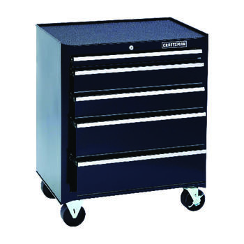 Craftsman 26 in. 32-1/2 in. H x 18 in. D Rolling Tool Cabinet Black Steel 5 drawer