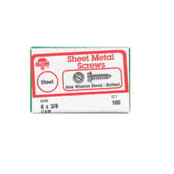HILLMAN 6 x 3/8 in. L Hex Washer Zinc-Plated Steel Sheet Metal Screws 100 per box Slotted