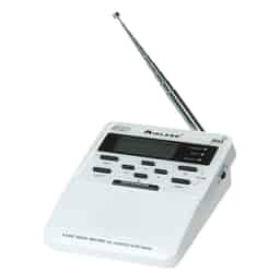 Midland Weather Alert Radio with Alarm Clock Digital Battery White