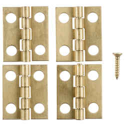 Ace 5/8 in. W x 3/4 in. L Polished Brass Brass Narrow Hinge 4 pk