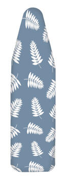 Homz 14 in. W x 42 in. L Cotton Ironing Board Cover Blue Fern Leaf