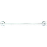 Franklin Brass Bellini Polished Chrome/White Towel Bar 24 in. L Die Cast Zinc