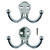 Ace 1-3/4 in. L Chrome Silver Metal Small Double Garment Hook 2 pk