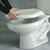 Mayfair Never Loosens Round White Molded Wood Toilet Seat