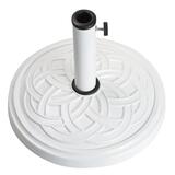 Bond Manufacturing White Resin Stone Umbrella Base 17.7 L x 13.18 in. H x 17.7 in. W