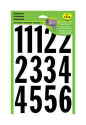 Hy-Ko 3 in. Reflective Black Vinyl Self-Adhesive Number Set 0-9 1 pc.
