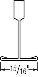 USG Donn Brand SDX416 0.942 in. W x 1 L Galvanized Steel Cross Tee