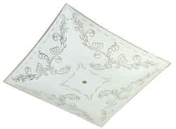 Westinghouse Square White Glass Fan/Fixture Shade 1