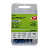 Ace 1/4 in. x 2-1/4 in. L Slotted Hex Washer Head Ceramic Steel Masonry Screws 15 pk