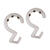 Excell Frosted Plastic Roller Glide Shower Curtain Rings 12 pk White