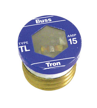 Bussmann 15 amps 125 volts Plastic Time Delay Plug Fuse 3 pk