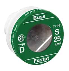 Bussmann 25 amps 125 volts Plastic Dual Element Tamper Proof Plug 4 pk