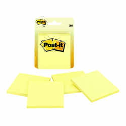 Post-It 3 in. W x 3 in. L Yellow Sticky Notes 4 pad