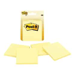 Post-It 3 in. W x 3 in. L Yellow Sticky Notes 4 pad