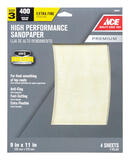 Ace 11 in. L X 9 in. W 400 Grit Aluminum Oxide Sandpaper 4 pk