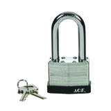 Ace 1-1/2 in. H x 2 in. W x 1-1/16 in. L Steel Double Locking Padlock 1 pk