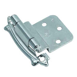 Amerock 2 in. W x 2-3/4 in. L Sterling Nickel Steel Self-Closing Hinge 2 pk