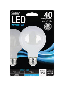 Feit Electric G25 E26 (Medium) LED Bulb Daylight 40 Watt Equivalence 1 pk