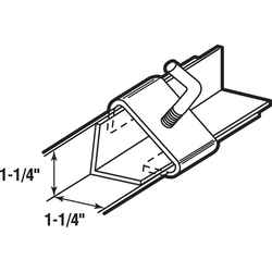 Prime-Line Silver Steel Bed Frame Clamp 1/4 inch Ga.