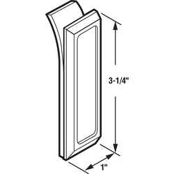 Prime-Line 3.3 in. L Gloss White Clear Acrylic Door Pull