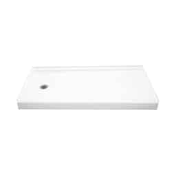 Sterling Ensemble 4 in. H x 30 in. W x 60 in. L White Two Piece Left Hand Drain Rectangular Sh