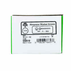 HILLMAN 2-1/2 in. L x 10 Hex Hex Head Steel Screws w/Washers 75 per box Zinc-Plated